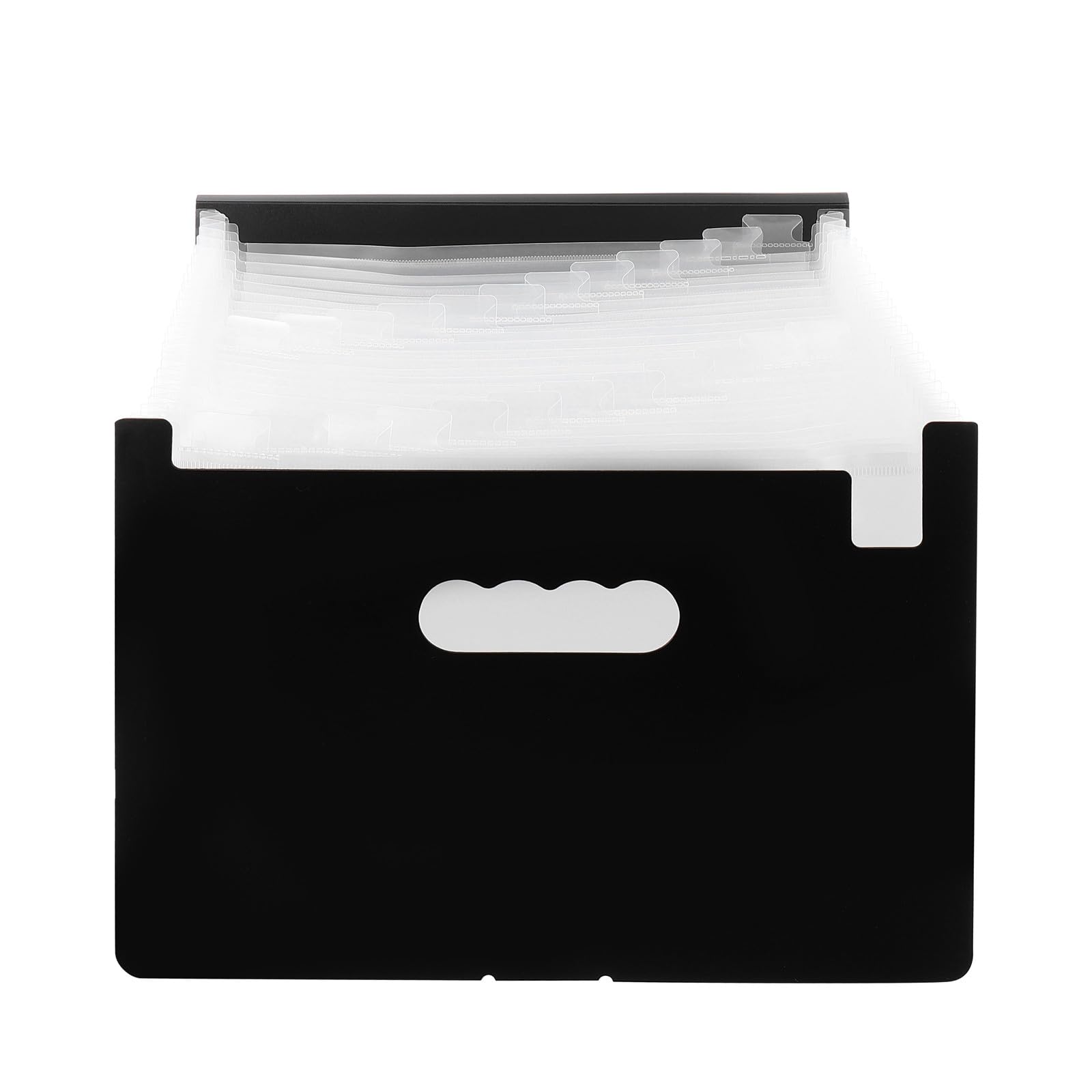 SECFOU Trieur Extensible Accordéon 24 Couches Grosse Capacité en Plastique Fermeture à Cordon pour Organiser Documents la Maison Voyage