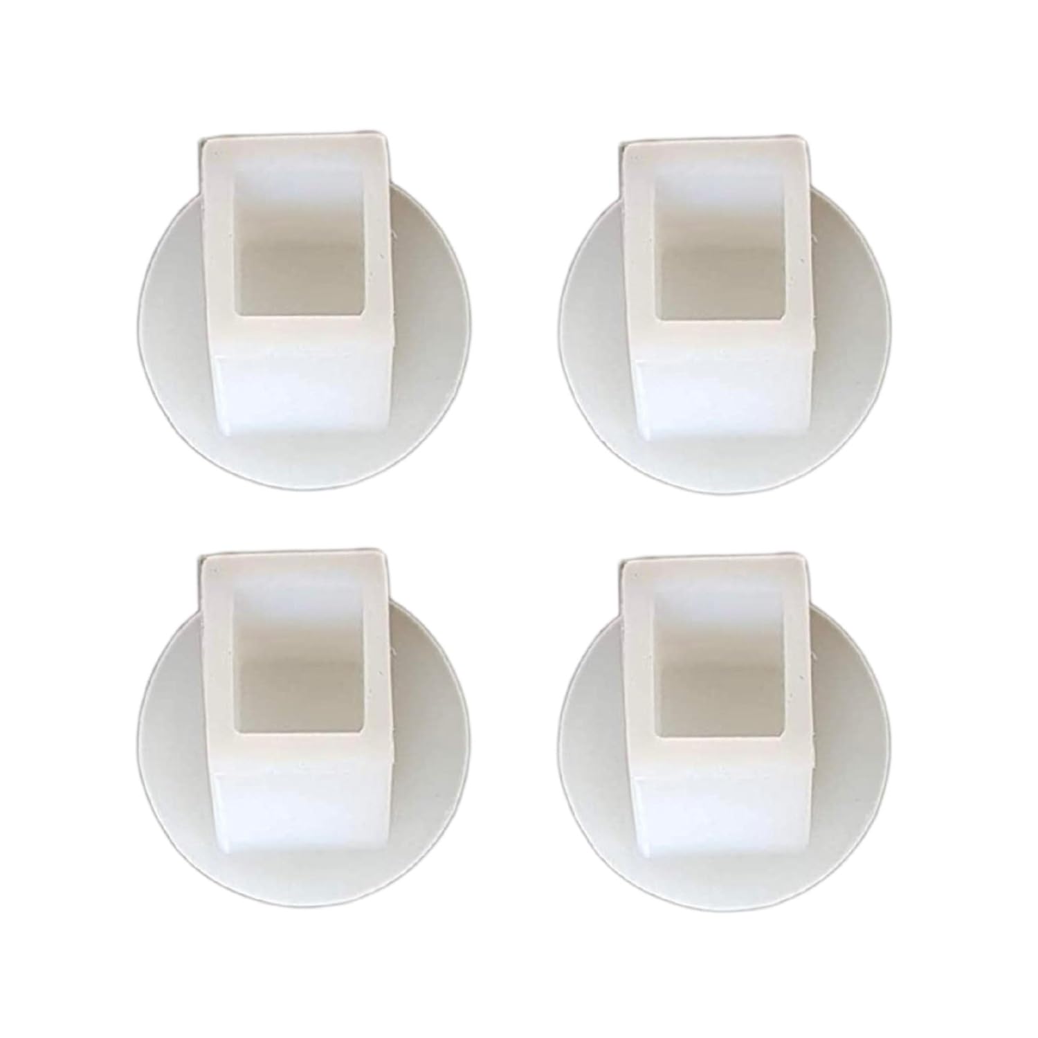 Vacuum Rubber Pad Square Pipe Baby Swing Cradle Ghodiyu Datta 1" Inch 4 Pcs Silicon White-picture-22