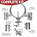Garage Door Lock Kit, Complete Set with Spring Latch and Keyed Handle, Home Improvement Door Lock