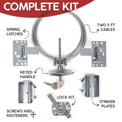 Garage Door Lock Kit, Complete Set with Spring Latch and Keyed Handle, Home Improvement Door Lock by Granatan - Image 4