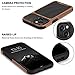 TENDLIN Compatible with iPhone 13 mini ​Case Wood Grain with Carbon Fiber Texture Design Leather Hybrid Case Compatible for iPhone 13 mini 5.4-inch Released in 2021 Black