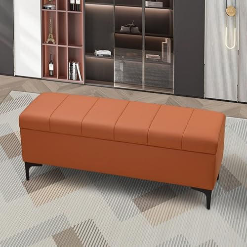 Banc de lit avec rangement moderne et assise rembourrée pour chambre