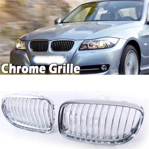 Parrilla delantera con marco cromado de alta gama para Serie 3 E90 E91 Facelift 7