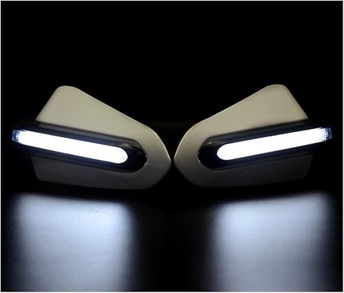 Miniatura 2 de Protectores de mano para motocicleta protección de manillar con luz para Suzuki Tl1000S Vstrom 650 Dl650 Intruder 800 1400 1800 color blanco tamaño