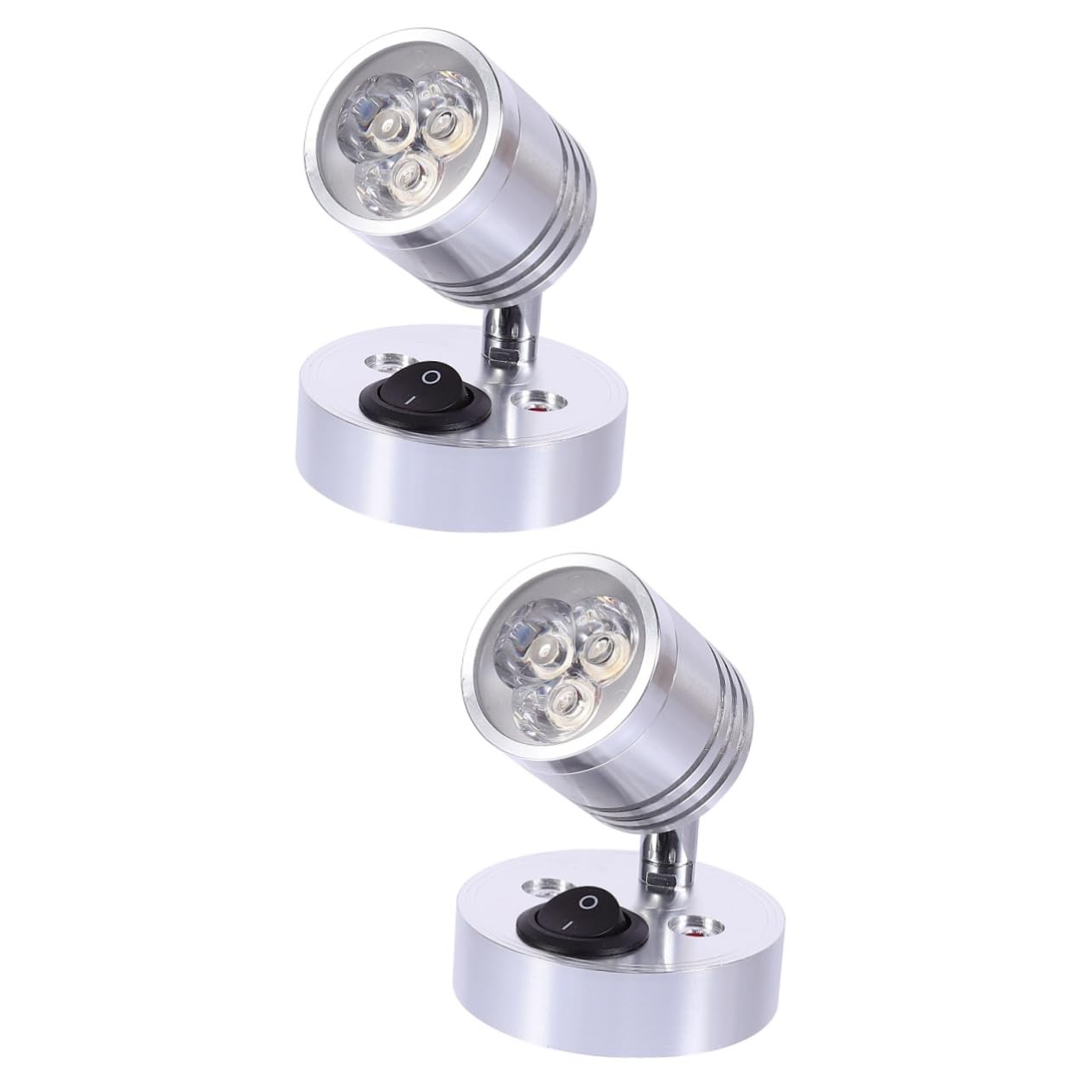 Luz de pared flexible de aluminio 12v con foco led orientable para lectura en camper