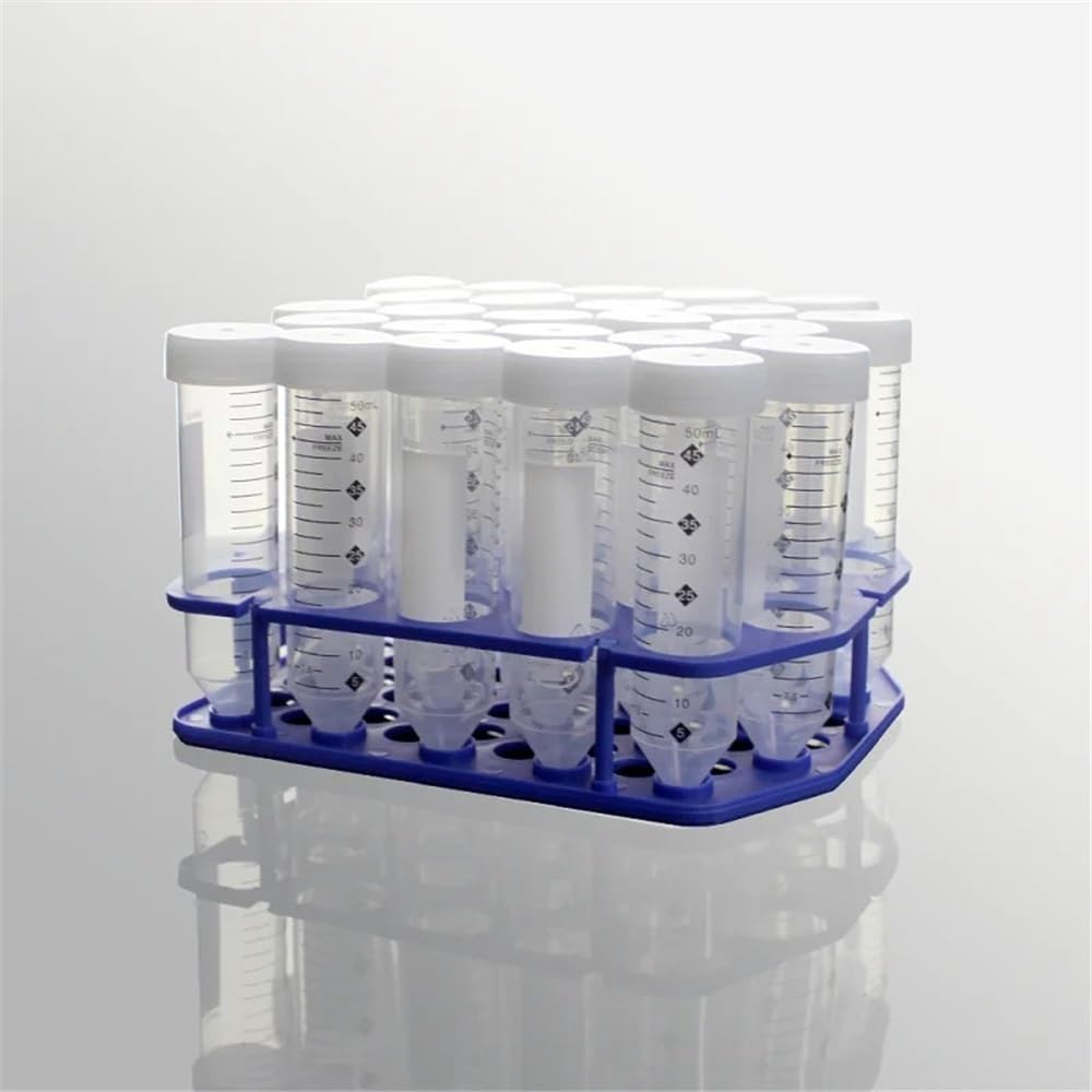 Equipos y suministros de laboratorio Tubo de centrífuga 50 ml con gradilla plástico (paquete 25 unidades, libre metales pesados, CT-012-50MF)
