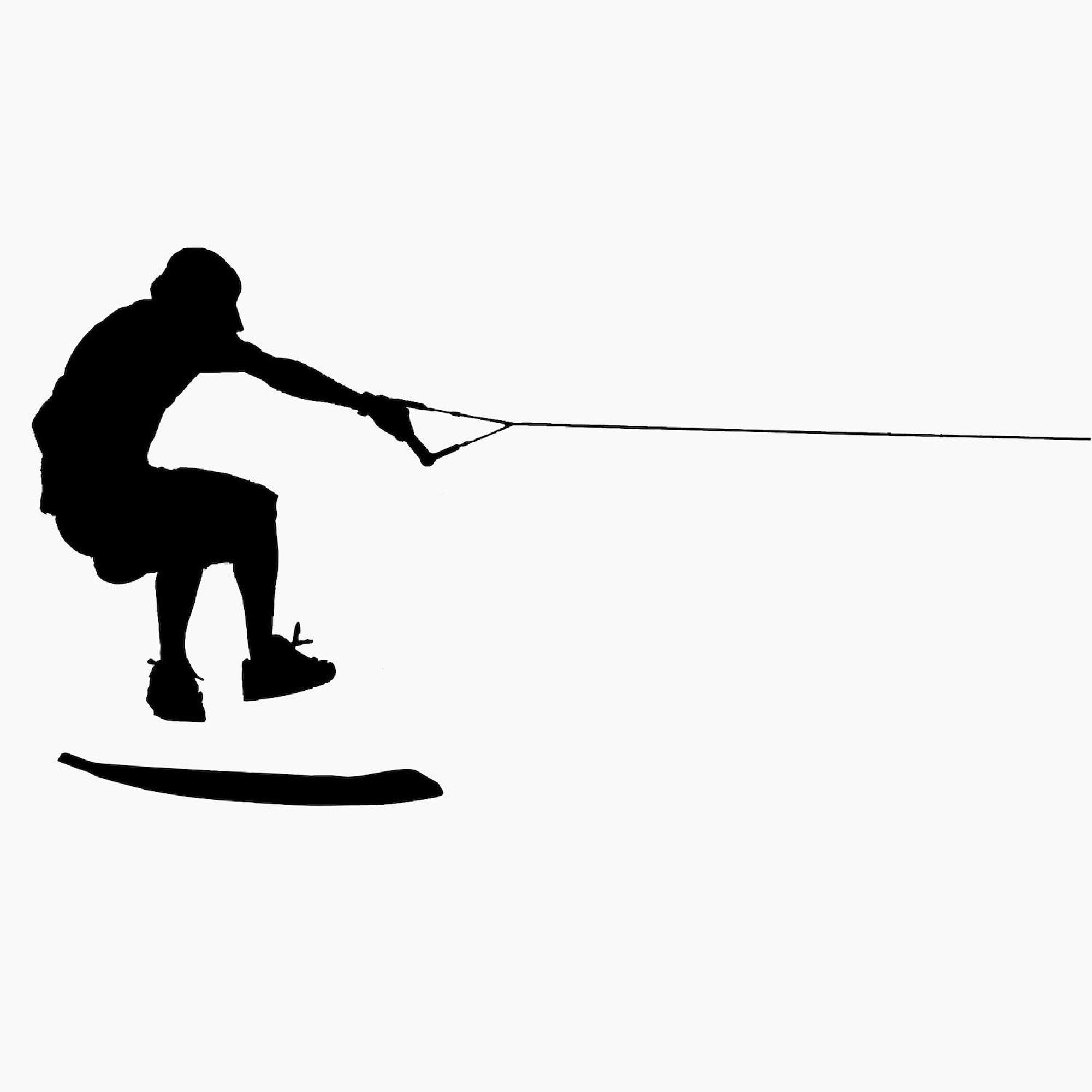 CafePress Wakeskate Snapback Trucker Hat Black/White