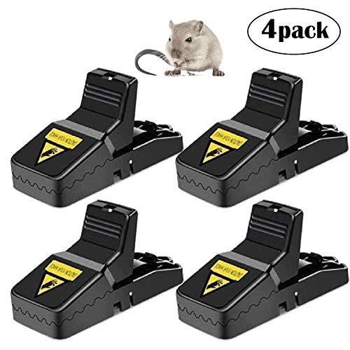 PluieSoleil O-Kinee Piège à Souris, 4 PCS Efficace pour Intérieur Extérieur Cuisine Jardin Grenier, Puissant, Sensible Contrôle, Réutilisable, 4pcs