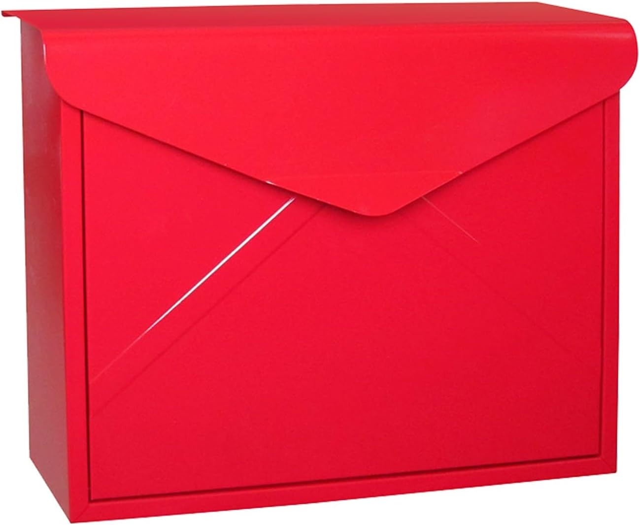Outdoor Waterproof Wall-Mounted Mailbox, Creative Envelope Style Wall-Mounted Lockable Delivery Mailbox, Suitable for Home, Villa, School, Indoor and Outdoor(Brown)