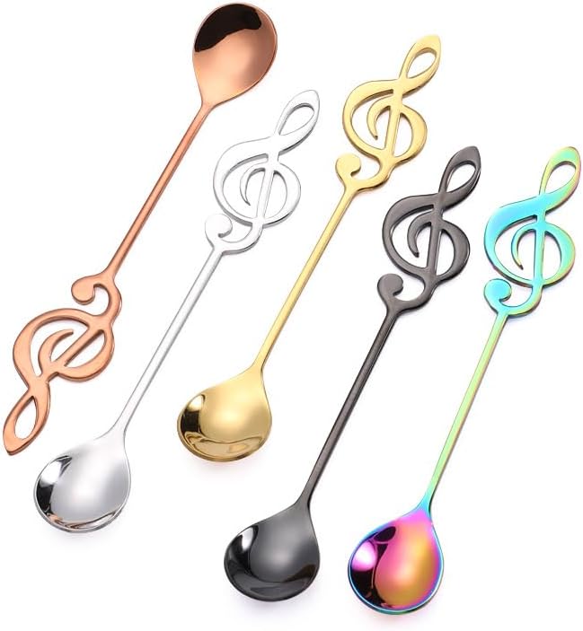 Silverware Flatware Set, 1/4/6/8/10/12 Pieces Restaurant Note Spoons 304 Stainless Steel Coffee Spoon Dessert Stirring Spoon Creative Gift Small Spoon (Color : Silver, Size : 10Pcs)