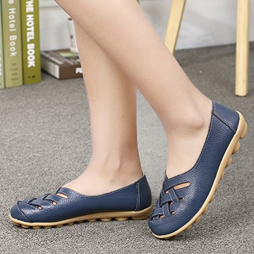 Image of VenusCelia Women's Braided-Nests Walking Flat Loafer