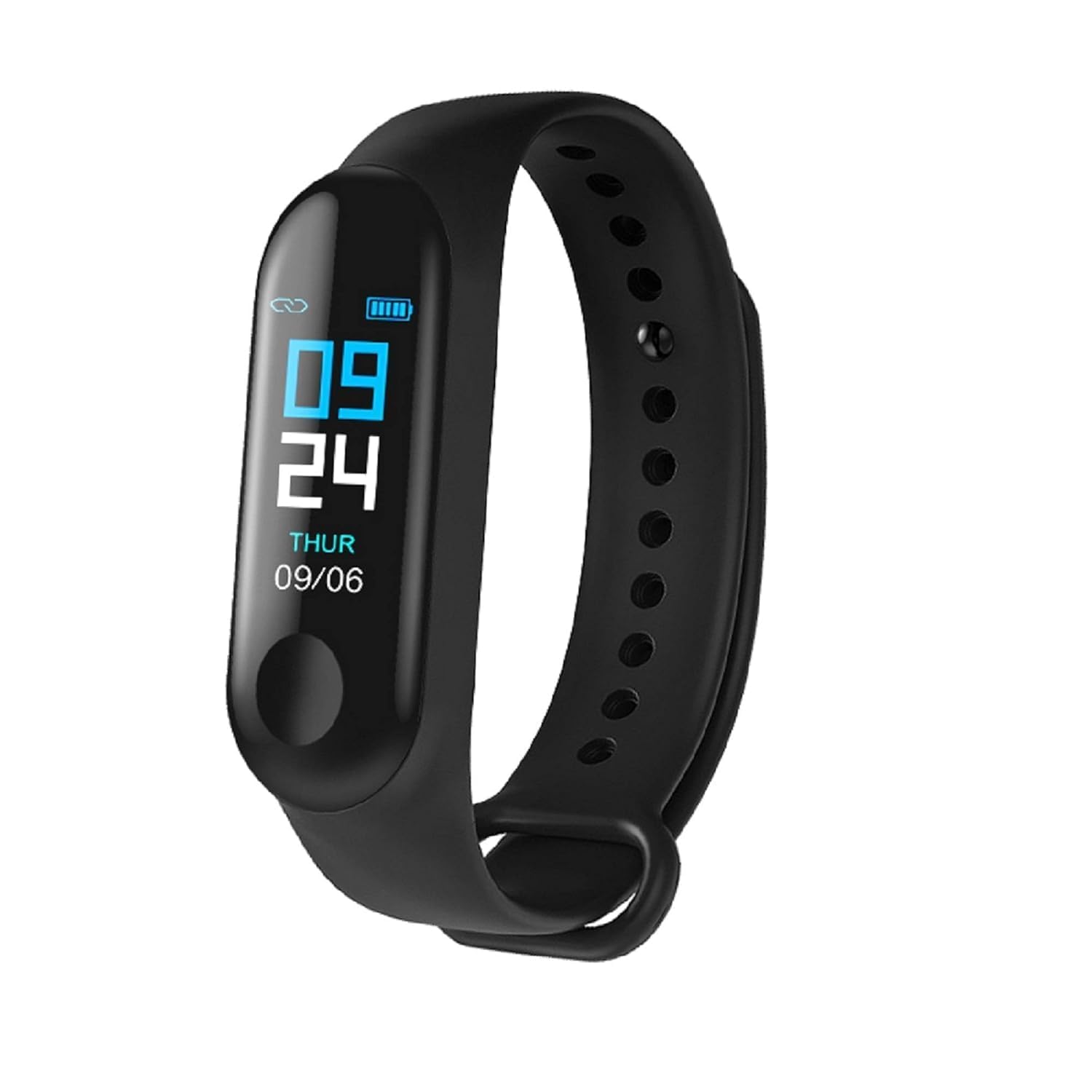 Drumstone Smart Fitness Band with Heart Rate Monitor, Step Tracker, Waterproof Activity Tracker, Bluetooth Connectivity, USB Rechargeable Fitness Watch for Men Women Daily Workout Walking