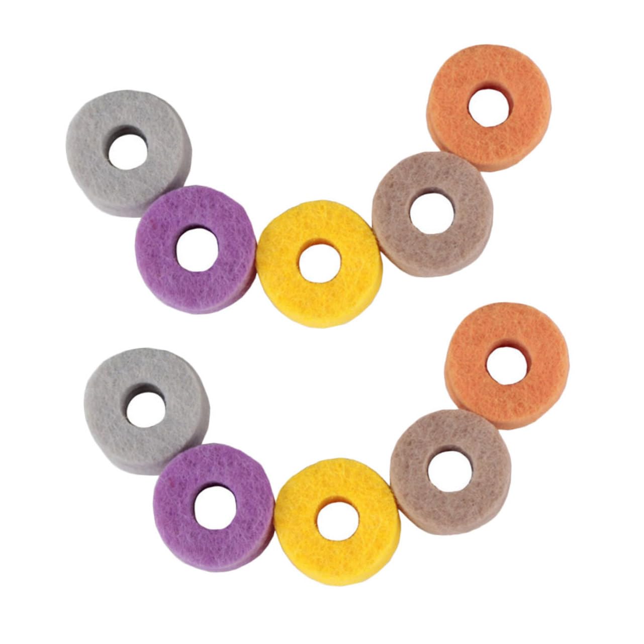 BESPORTBLE 20pcs Drum Kit Cymbal Felt Pads Cymbal Mats for Drum Protection Easy to Use for Drummers and Beginners Standard Fittings Random Color