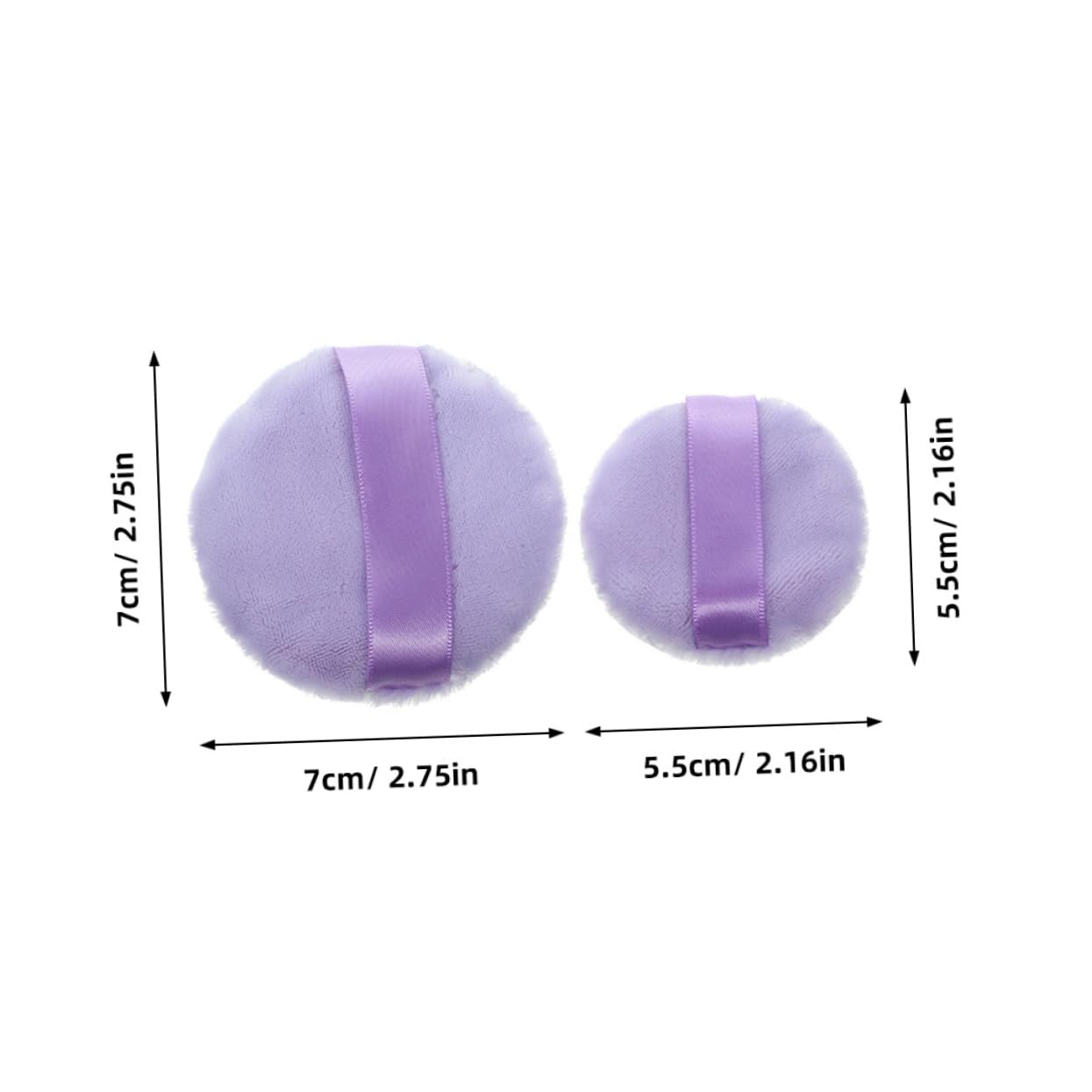 Healeved Velvet Makeup Powder 4pcs Face Pads Reusable for Foundation Concealer Compact Beauty Tools