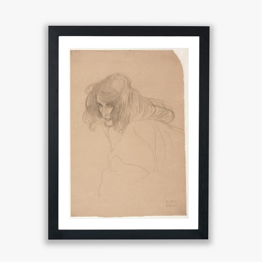 Póster de pared Cabeza de mujer, impresión giclée de Gustav Klimt para decoración grande
