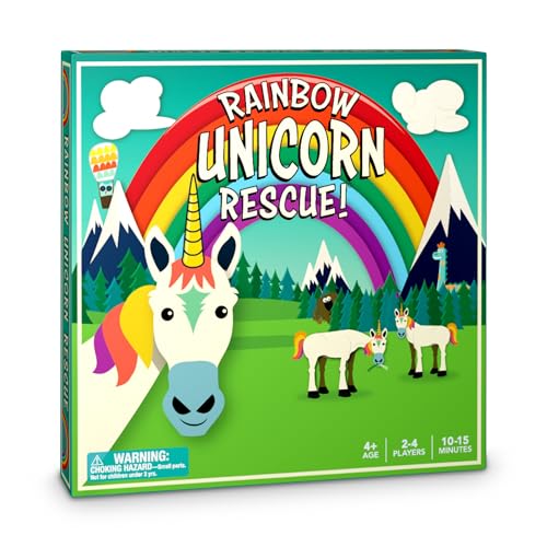 Rainbow Unicorn Rescue - Board Game for Kids Ages 4-8, Fun Family Board Games, Games for 4+ Year Olds, Kids Games for 4+ Year Old Birthday Gift, Unicorn Toy for Girls and Boys, Cooperative Board Games