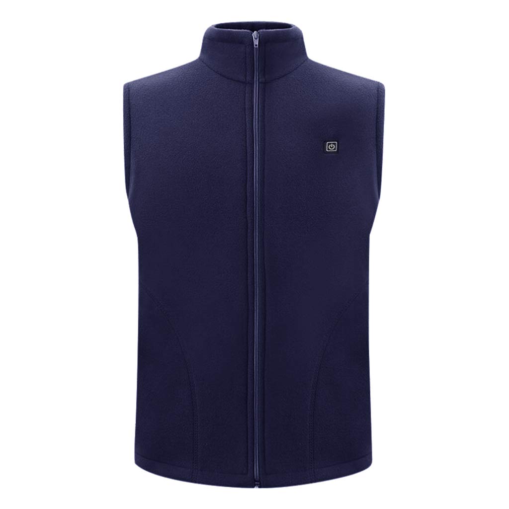 USB Heated Vest Fleece Lightweight Charging Heating Dark Blue M| Coats & Jackets| Mens Clothing |Clothing Shoes Accessories-image-49