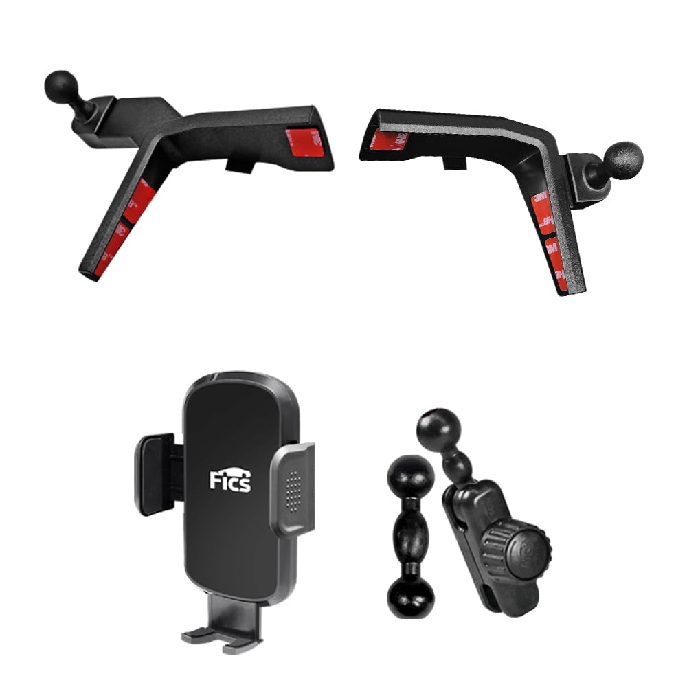 FICS for Kia Sportage 2026 Custom Fit Dual Display Corner Mount Set – Left & Right Phone Holders, Top Edge Slide-in Design, 360° Adjustable Arms Interior Accessories for Navigation Use