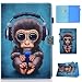Produktbild Succtop Hülle für Huawei Mediapad T5 10 PU Leder Schutzhülle Flip Cover Case Brieftasche Stand Tasche Hülle mit Kartenschlitz und Stifthalter für Huawei Mediapad T5 10.1 Zoll 2018 Musik AFFE