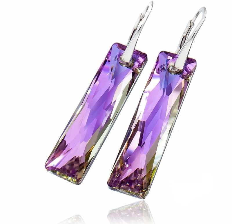 Boucles d'oreilles Vitrail Queen en argent 925, le cadeau inoubliable avec certificat