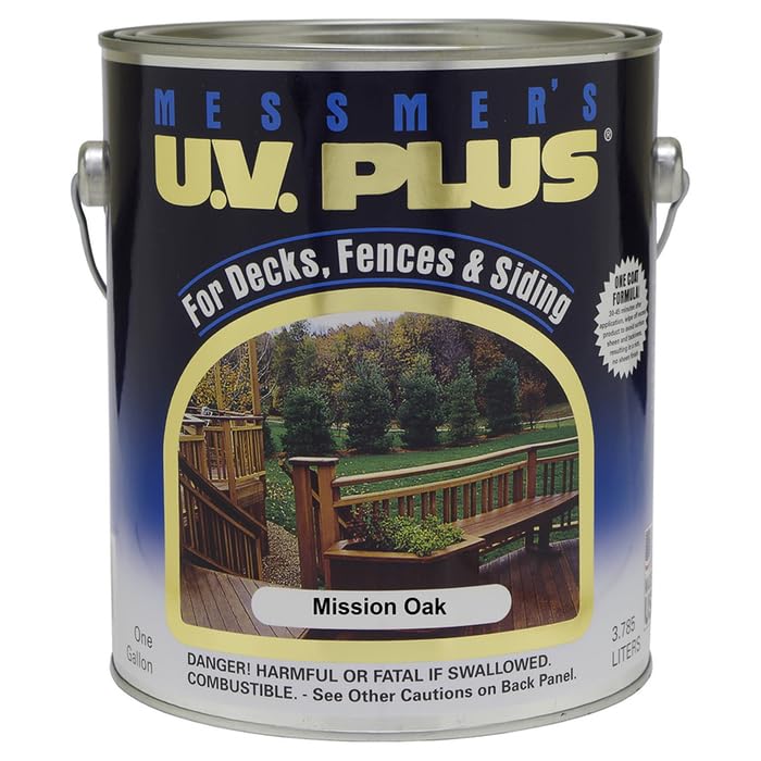 1 Gal Messmer's CMS-613-1 Mission Oak U.V. Plus Oil Based Penetrating Wood Finish, 250 VOC