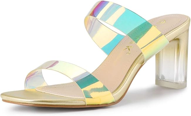 Colorful clear heels Clearance