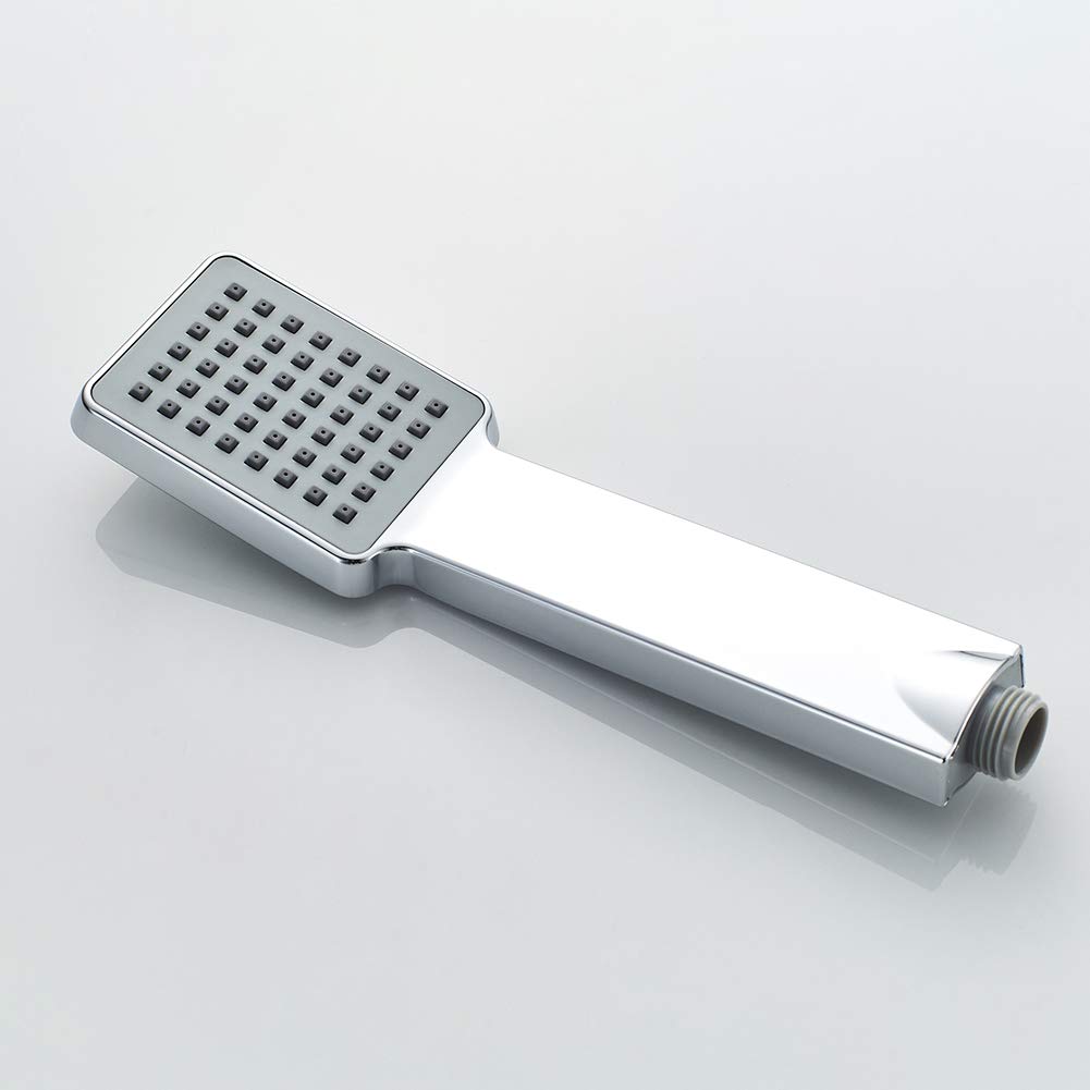 Ibergrif M21807 Columna Ducha Termostatica, 38° Sistema Columna Ducha Termostática, Sistema Columna de Ducha con Rociador, Alcachofa, Manguera, Barra Ajustable, Soporte, Barra Ducha Pared Cromo, Plata