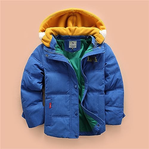 Boy's Winter Parka Coat Heavyweight Puffer Jacket with Detachable Hood Kids Quilted Down Coat White Pants for Boys2