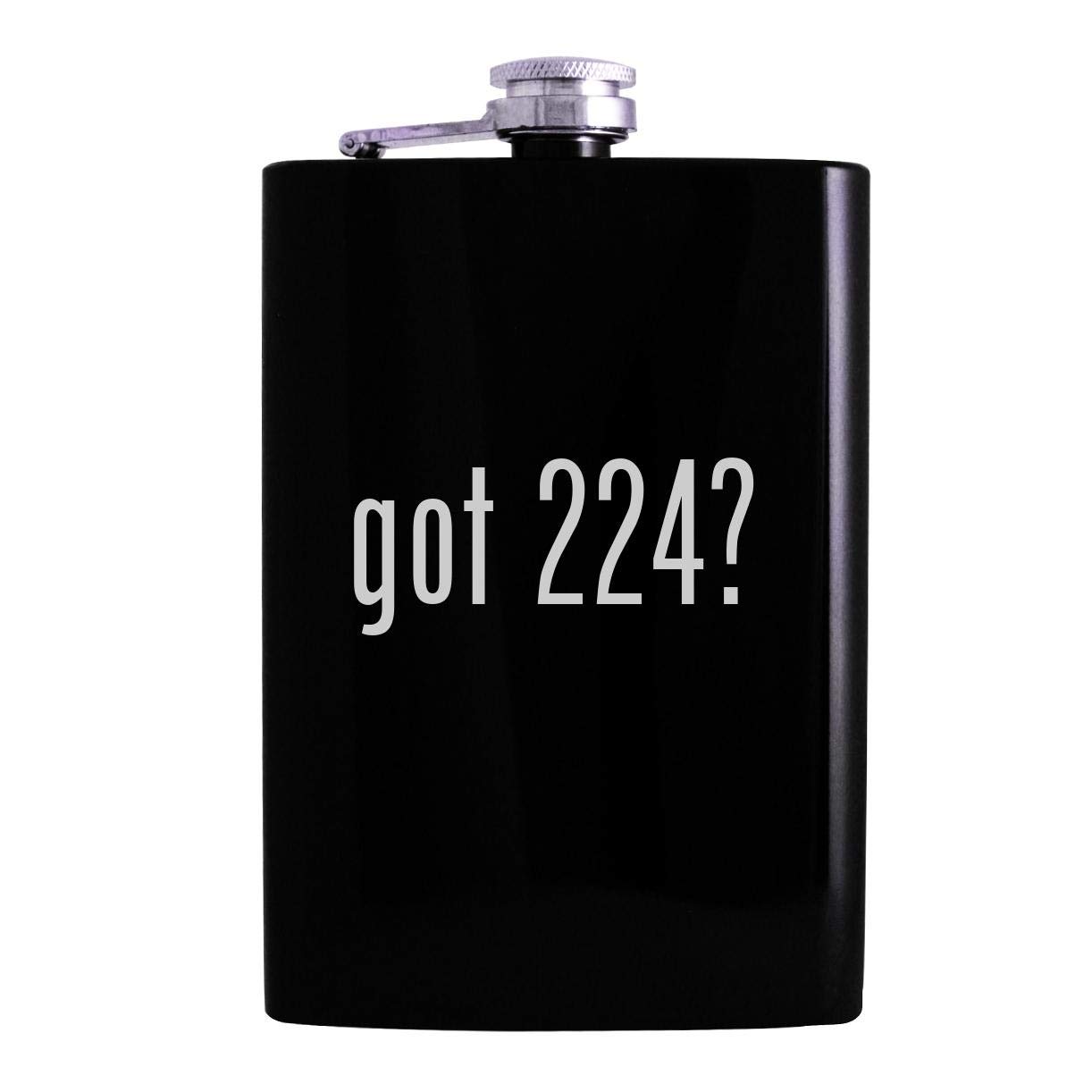 got 224? - 8oz Hip Alcohol Drinking Flask, Black