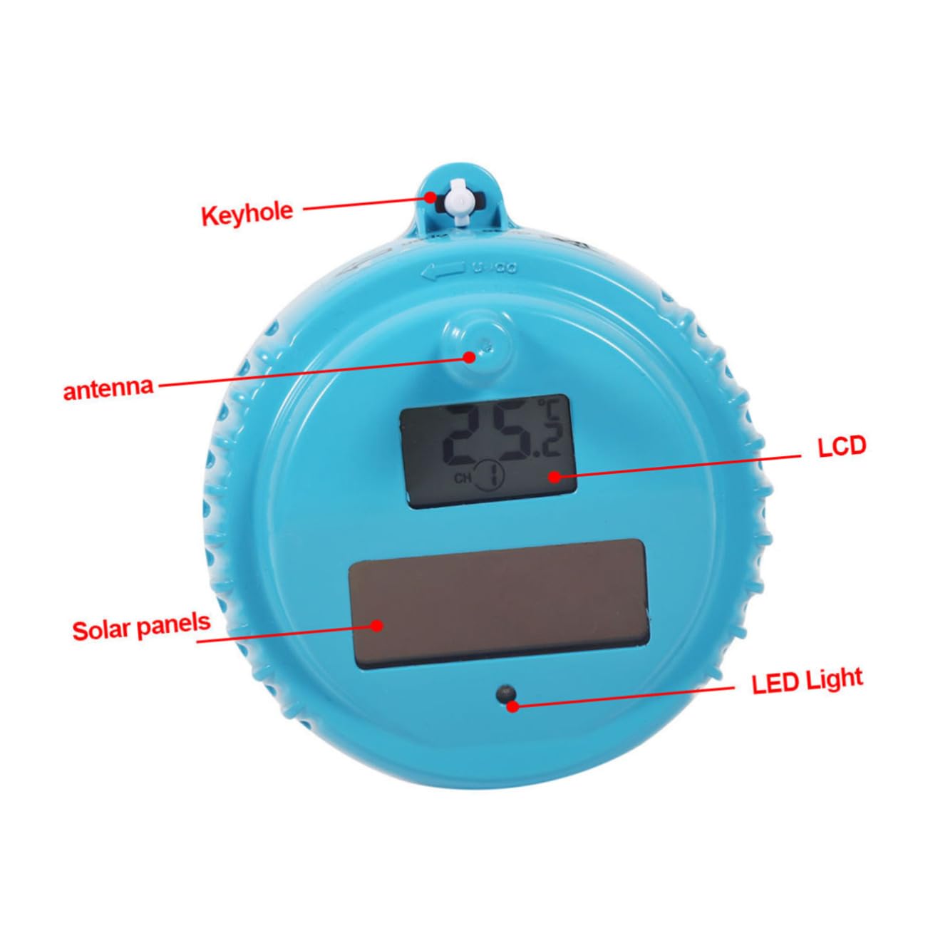 HEMOTON Termómetro Inalámbrico Flotante para Piscina y Spa Monitor Digital de Temperatura del Agua con Pantalla Fácil de Leer y Diseño Resistente al Agua