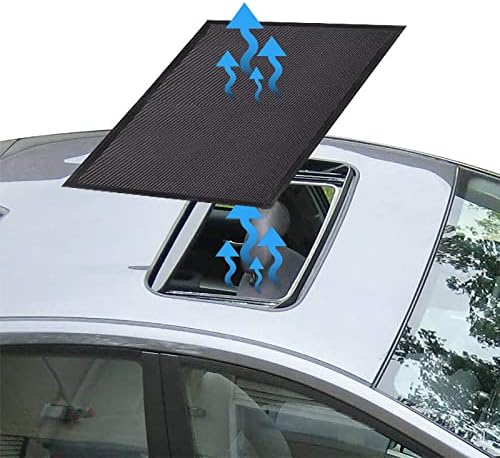 Car Sunroof Sun Shade- Magnetic sunroof Cover 10 Seconds Quick Install Durable UV Sun Protection Cover Car Sunroof Bug Screens for Camping,Parking