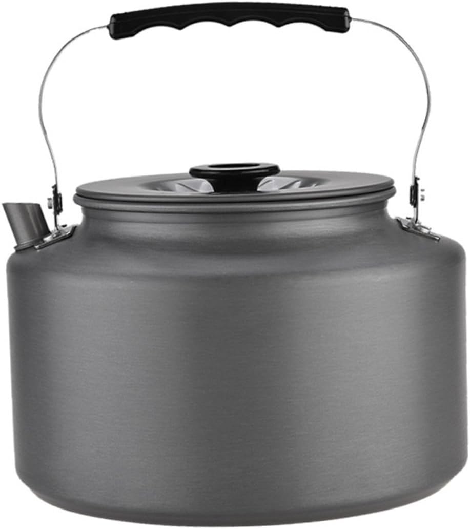 SUPVOX Portable Camping Kettle Lightweight Outdoor Tea Pot for Quick Boiling Compact Coffee Pot Handle for Travel and Picnics Easy to Clean Design