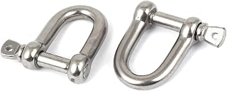 New Lon0167 50mm x Featured 45mm x 16mm reliable efficacy 304 Stainless Steel Wire Rope Bow Shackles 2pcs(id:289 7b d2 b64)