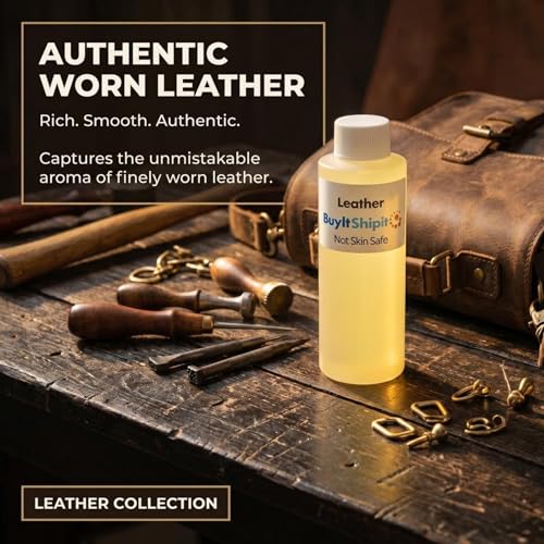 Image of Original Leather Fragrance from Our Leather Collection - Perfect for Adding Aroma to Freshies, Candles, and Diffusers - 8 oz