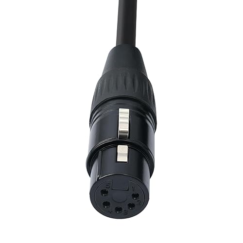Miniatura 6 de Paquete de 2 conectores XLR hembra a hembra de 5 pines, DMX512 5 PIN XLR hembra a hembra, cable DMX de 5 pines, adaptador de cable XLR DMX de 5