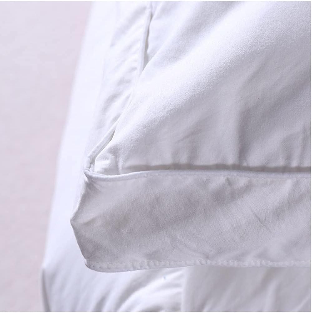 ROSE FEATHER Goose Down Feather Bed Mattress Topper,Down Matress Topper Cover with Straps,Plush Soft Fluffy Baffled Pillowtop Mattress Pad Feather Topper Full-All Season,(Size:54X75inchs)