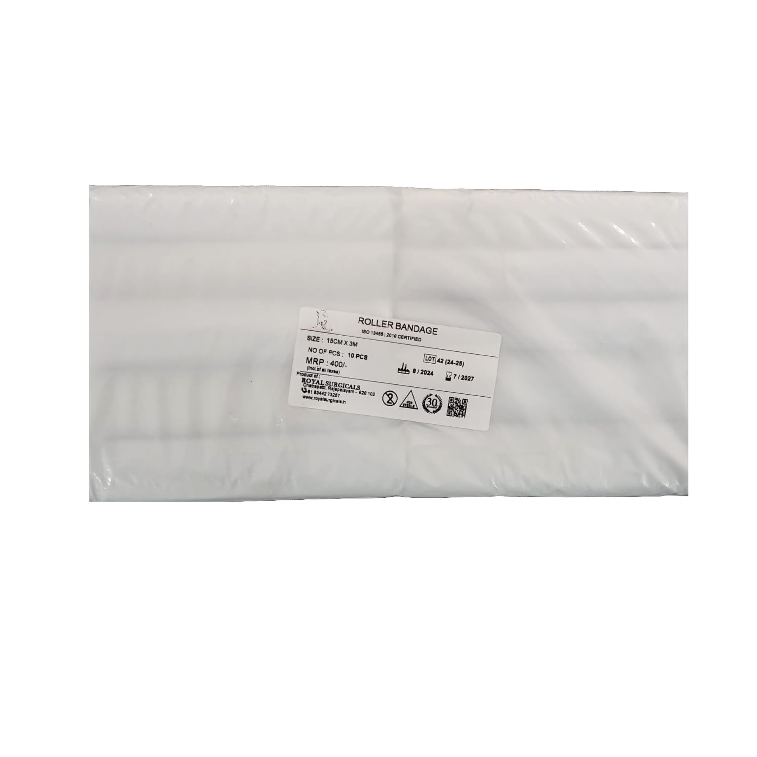 Royal surgicals - Roller Bandage IS863 (15cm x 3m) (B09WLKVQLP) Amazon Price History, Amazon Price Tracker