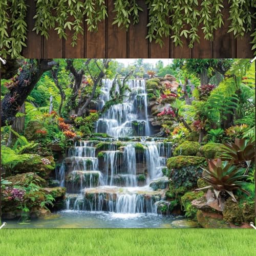 Fondo fotográfico tropical 9x6ft de tela miniatura 1