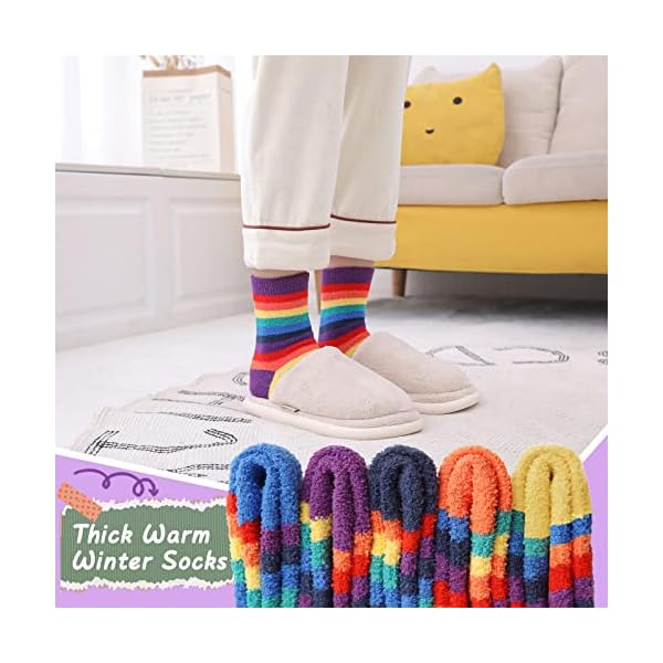 HERYEBING Damen Socken, Stoppersocken für Damen Flauschige Kuschelsocken Dicke Wintersocken Warme Bettsocken Geschenke… – Bild 6