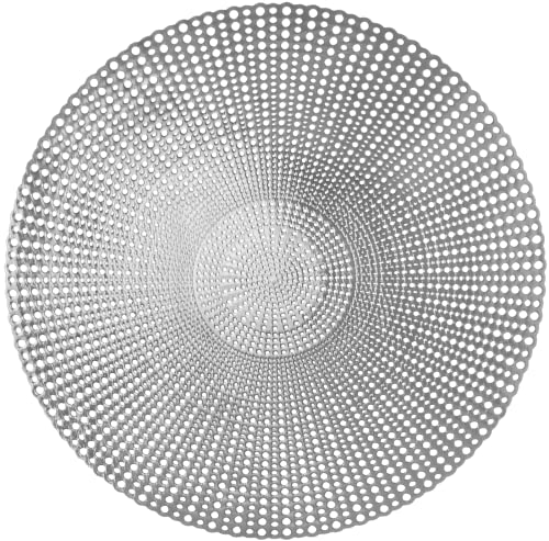 Juego de manteles individuales plateados para cena de Navidad, 40 cm, diseño redondo, 6 unidades Cover