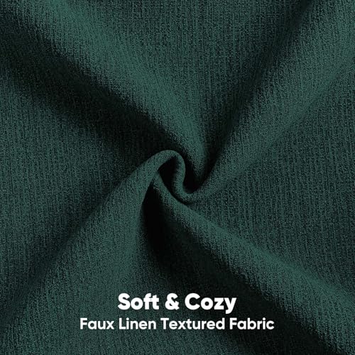 FUTEI Teal Chenille Decorative Throw Pillow Covers 16x16 Inch Set of 2,Soft Cozy Faux Linen Textured Cushion Case,Farmhouse Home Decor for Couch Living Room