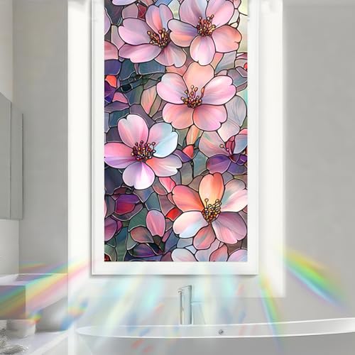 Vinilo decorativo Nuxovilar floral rosa 17.7x39.4 pulg miniatura 6