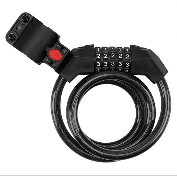 WERHY Electric Bike Lock for Bikes and Scooters, Black, Password