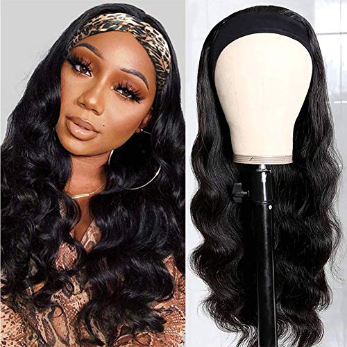 Headband Wig Human Hair Body Wave Wigs For Black Women 22 Inch 150% Brazilian Virgin Human Hair Wigs By Myecool (22 inch)