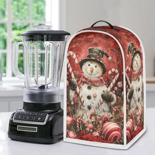 Funda para licuadora diseño muñeco de nieve navideño miniatura 5