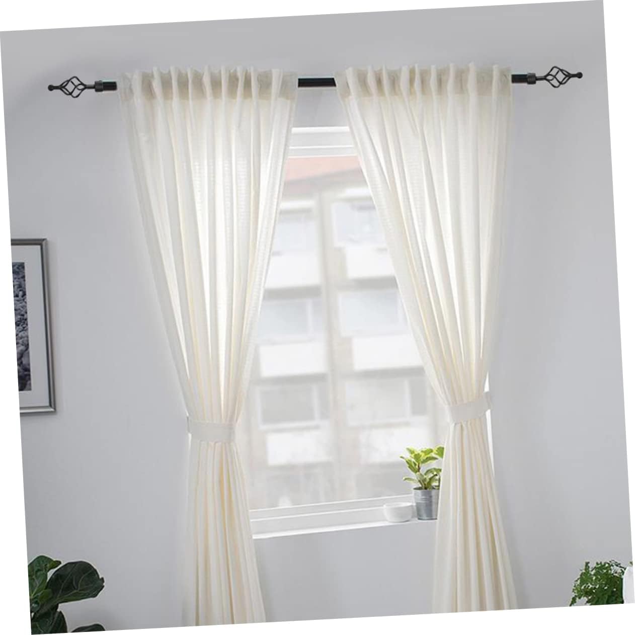 Curtain Rod End for Twist Sturdy Iron Decorative Heads Easy to Fit Your Rod