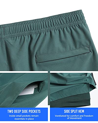 Image of maamgic Mens 5 inch Gym Running Shorts for Men 2 in 1 Quick Dry Workout Athletic Shorts