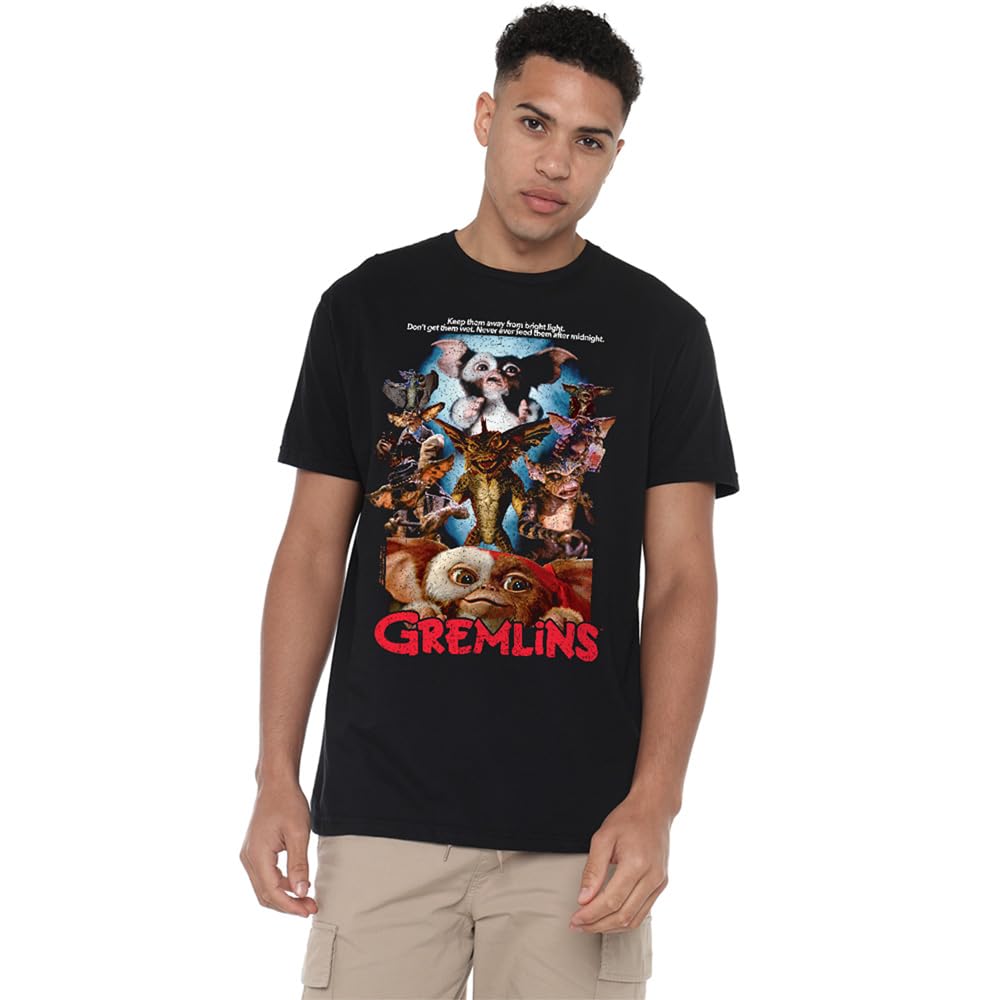 Gremlins Movie Poster Mogwai Mix Unisex T Shirt, Black, XXX-Large