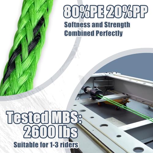 image for Vortexain Boat Tow Rope 3K 60ft, Towable Floating Ropes for Water Ski 