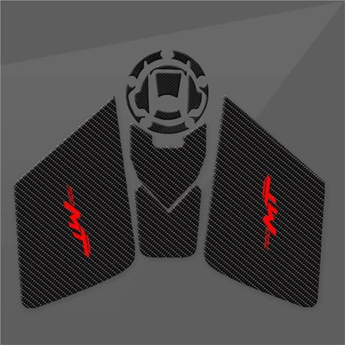 Autocollants 700MT protection réservoir 3D moto look carbone transparent